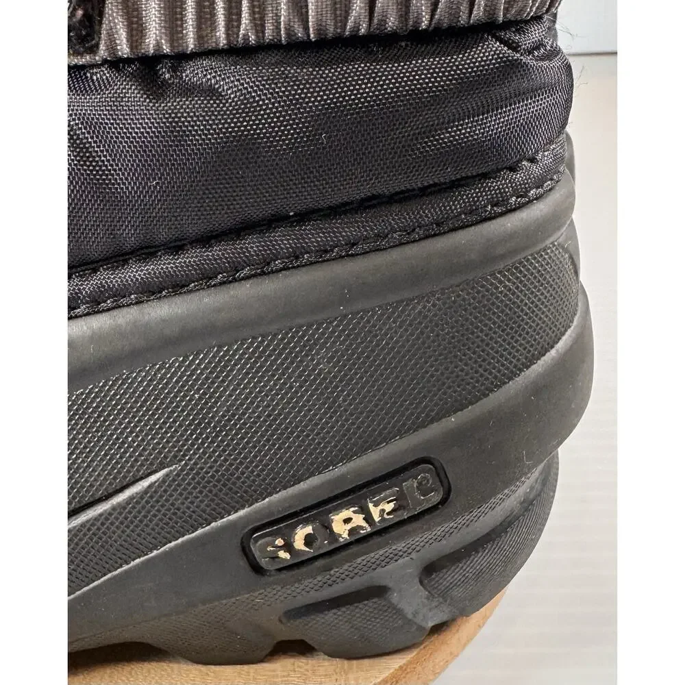 Sorel Cub Kids Size 12 Black Waterproof Insulated Snow Boots Drawstring
